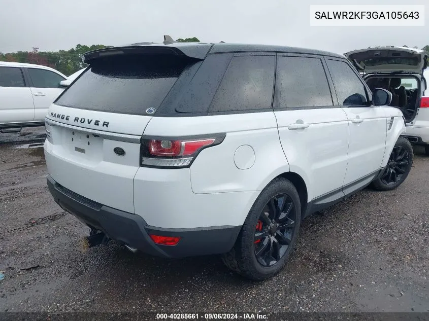 SALWR2KF3GA105643 2016 Land Rover Range Rover Sport Hse