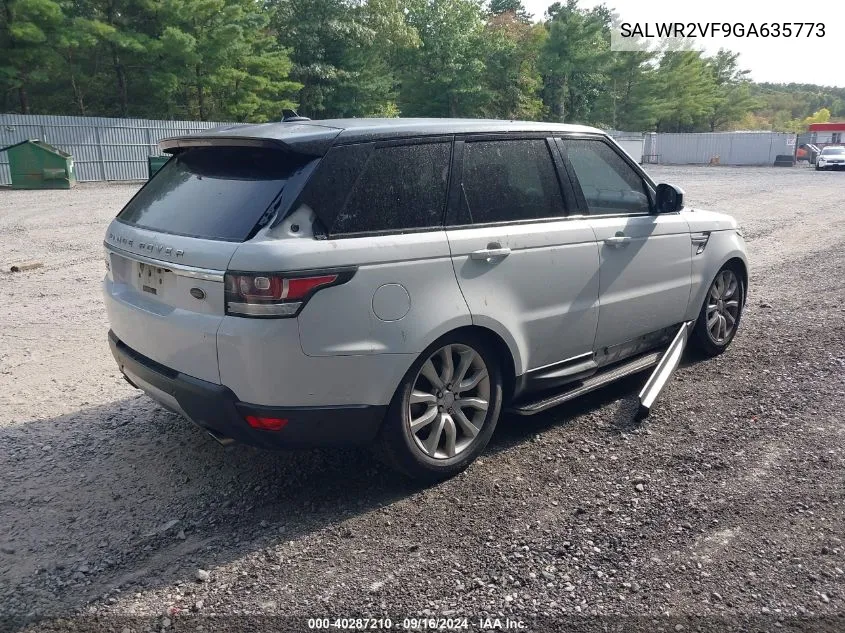 SALWR2VF9GA635773 2016 Land Rover Range Rover Sport 3.0L V6 Supercharged Hse