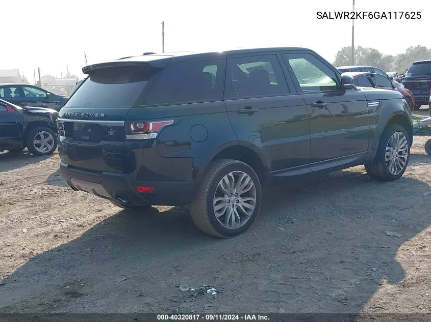 SALWR2KF6GA117625 2016 Land Rover Range Rover Sport Hse