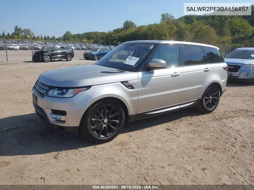 SALWR2PF3GA656857 2016 Land Rover Range Rover Sport 3.0L V6 Supercharged Hse