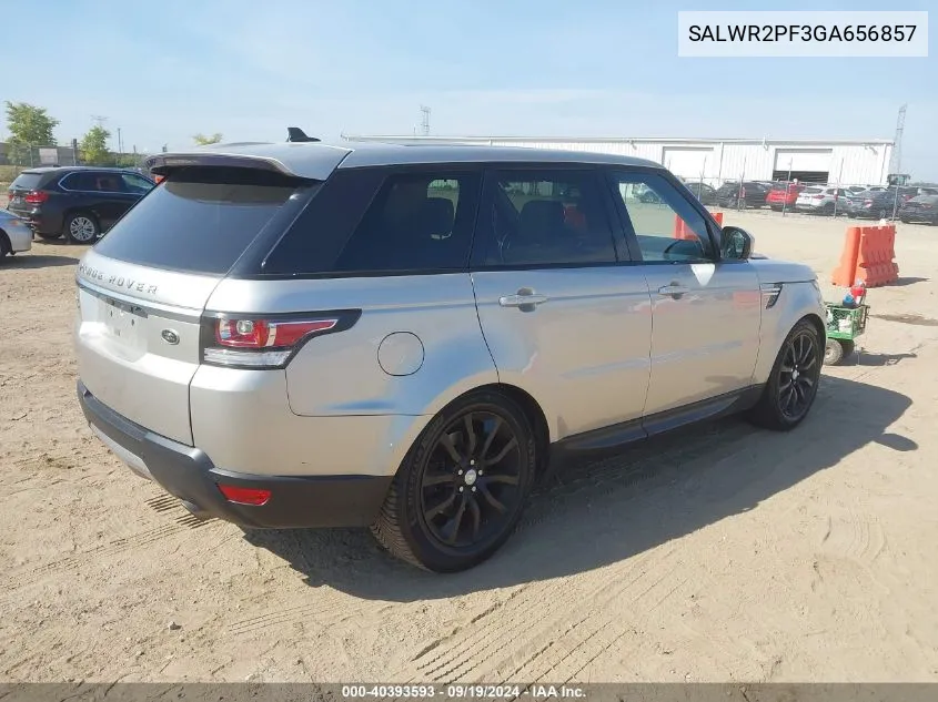 SALWR2PF3GA656857 2016 Land Rover Range Rover Sport 3.0L V6 Supercharged Hse