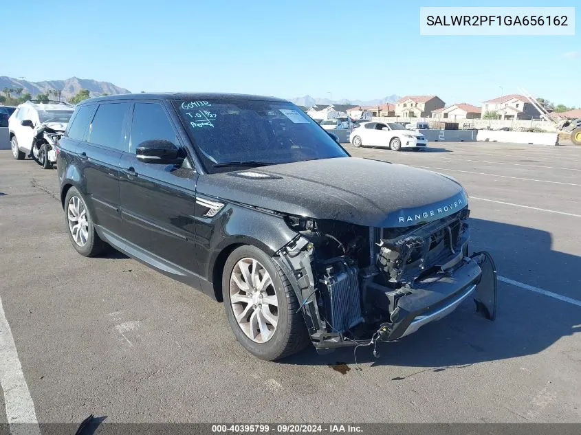 2016 Land Rover Range Rover Sport 3.0L V6 Supercharged Hse VIN: SALWR2PF1GA656162 Lot: 40395799