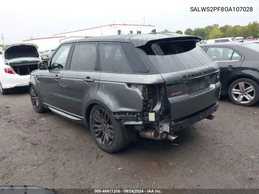 SALWS2PF8GA107028 2016 Land Rover Range Rover Sport Hst