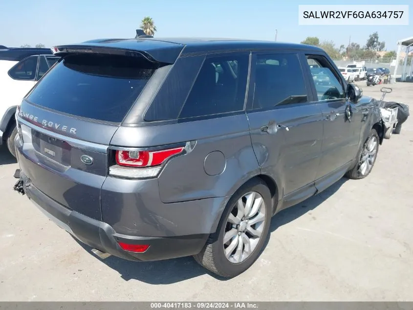 SALWR2VF6GA634757 2016 Land Rover Range Rover Sport Hse