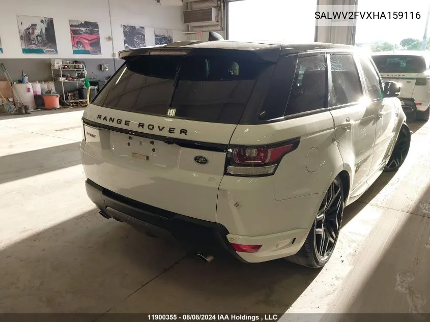 2017 Land Rover Range Rover Sport VIN: SALWV2FVXHA159116 Lot: 11900355