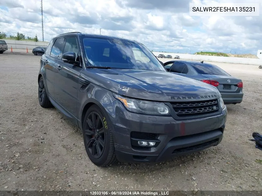 2017 Land Rover Range Rover Sport Sc VIN: SALWR2FE5HA135231 Lot: 12033105