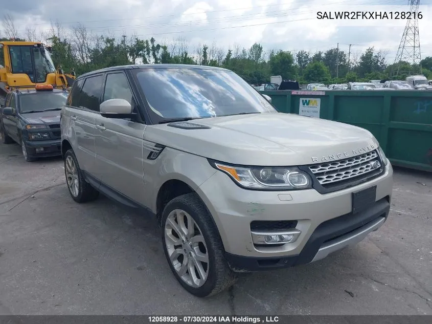 SALWR2FKXHA128216 2017 Land Rover Range Rover Sport Hse