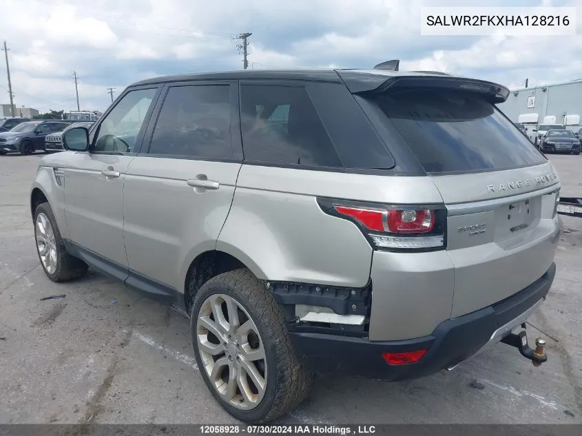 SALWR2FKXHA128216 2017 Land Rover Range Rover Sport Hse