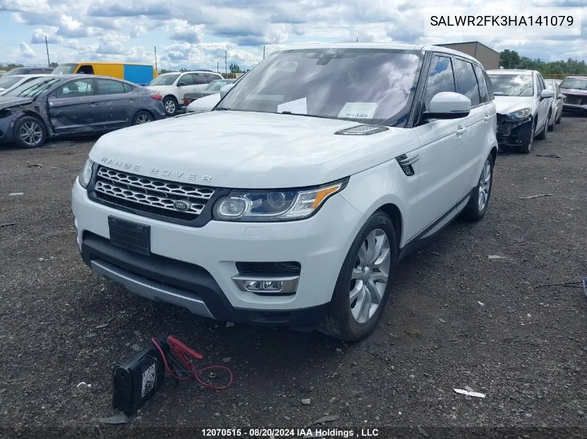 2017 Land Rover Range Rover Sport VIN: SALWR2FK3HA141079 Lot: 12070515