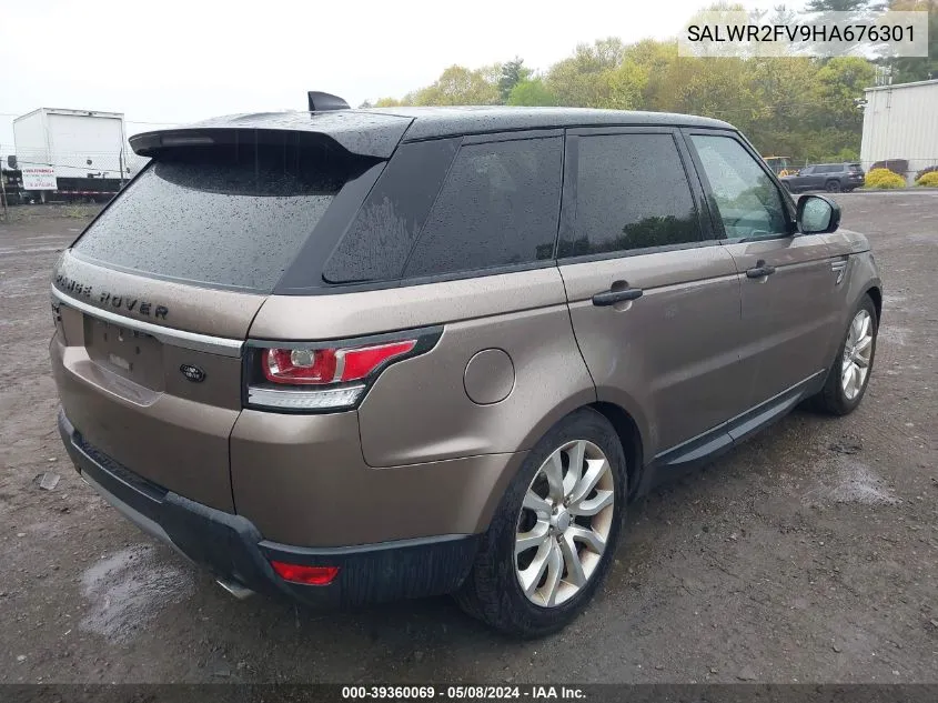 2017 Land Rover Range Rover Sport 3.0L V6 Supercharged Hse VIN: SALWR2FV9HA676301 Lot: 39360069