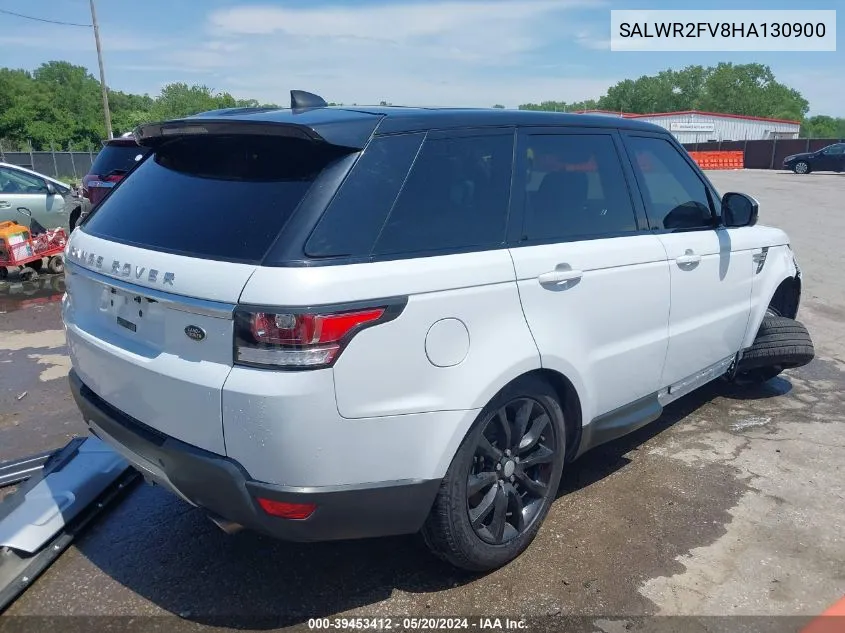 2017 Land Rover Range Rover Sport 3.0L V6 Supercharged Hse VIN: SALWR2FV8HA130900 Lot: 39453412