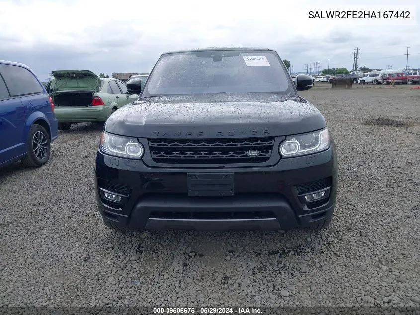 2017 Land Rover Range Rover Sport 5.0L V8 Supercharged/5.0L V8 Supercharged Dynamic VIN: SALWR2FE2HA167442 Lot: 39506675