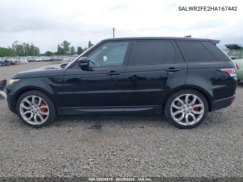 2017 Land Rover Range Rover Sport 5.0L V8 Supercharged/5.0L V8 Supercharged Dynamic VIN: SALWR2FE2HA167442 Lot: 39506675