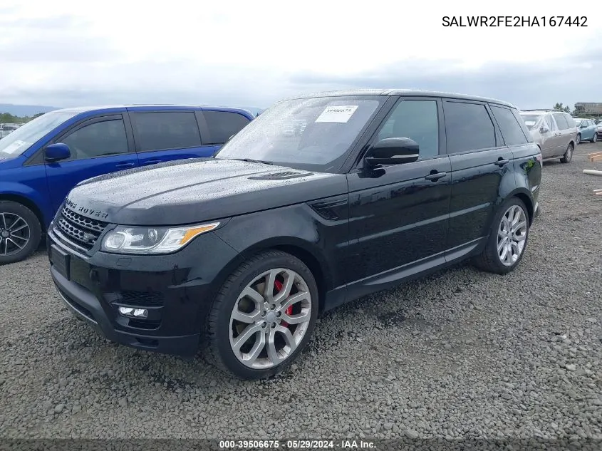 2017 Land Rover Range Rover Sport 5.0L V8 Supercharged/5.0L V8 Supercharged Dynamic VIN: SALWR2FE2HA167442 Lot: 39506675