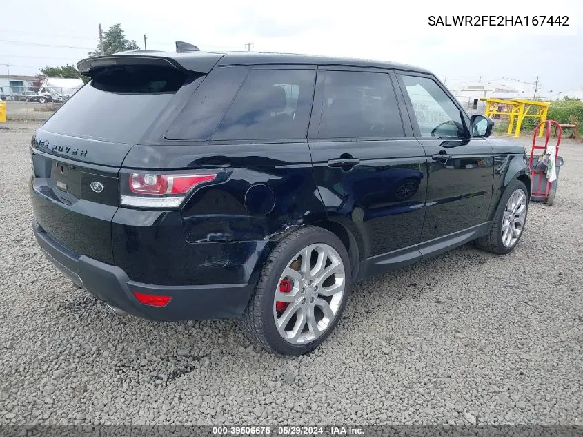 2017 Land Rover Range Rover Sport 5.0L V8 Supercharged/5.0L V8 Supercharged Dynamic VIN: SALWR2FE2HA167442 Lot: 39506675