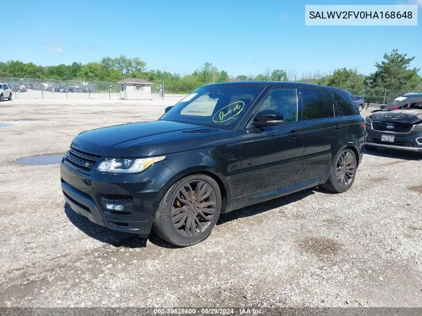 2017 Land Rover Range Rover Sport 3.0L V6 Supercharged Hse Dynamic VIN: SALWV2FV0HA168648 Lot: 39528600