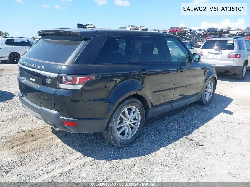 2017 Land Rover Range Rover Sport 3.0L V6 Supercharged Se VIN: SALWG2FV6HA135101 Lot: 39613640