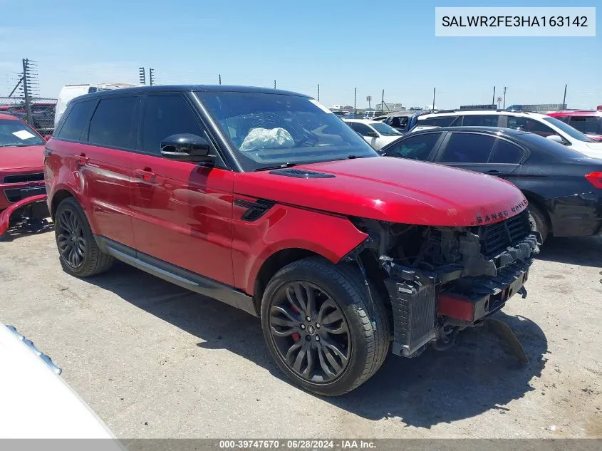 2017 Land Rover Range Rover Sport 5.0L V8 Supercharged/5.0L V8 Supercharged Dynamic VIN: SALWR2FE3HA163142 Lot: 39747670