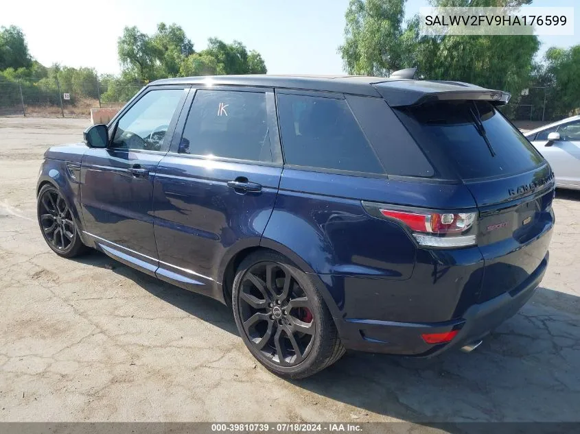 2017 Land Rover Range Rover Sport 3.0L V6 Supercharged Hse Dynamic VIN: SALWV2FV9HA176599 Lot: 39810739