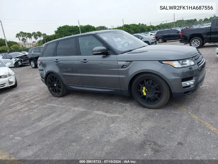 2017 Land Rover Range Rover Sport 3.0L V6 Turbocharged Diesel Hse Td6 VIN: SALWR2FK1HA687556 Lot: 39818733