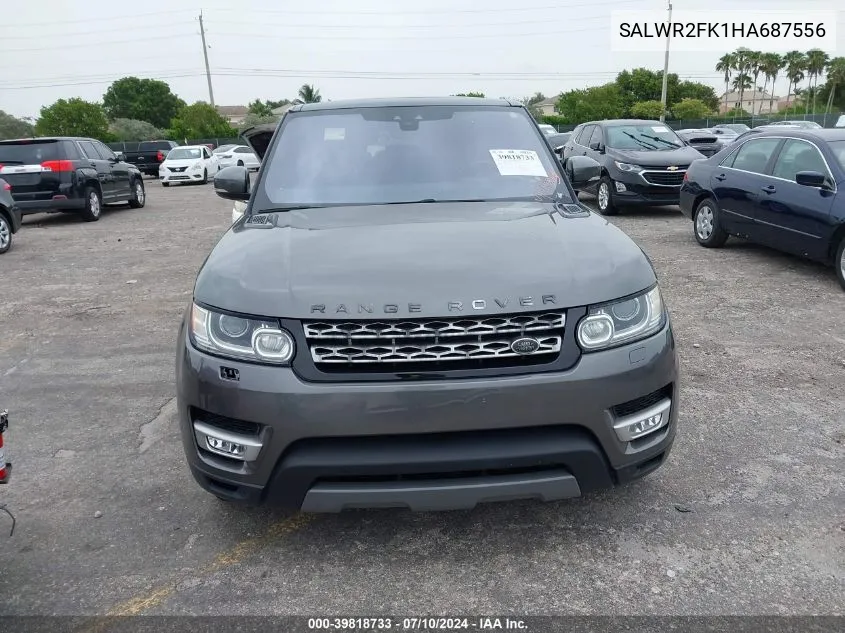 2017 Land Rover Range Rover Sport 3.0L V6 Turbocharged Diesel Hse Td6 VIN: SALWR2FK1HA687556 Lot: 39818733