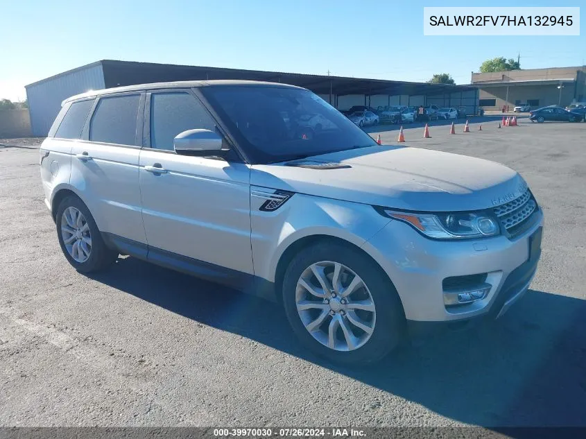 2017 Land Rover Range Rover Sport 3.0L V6 Supercharged Hse VIN: SALWR2FV7HA132945 Lot: 39970030