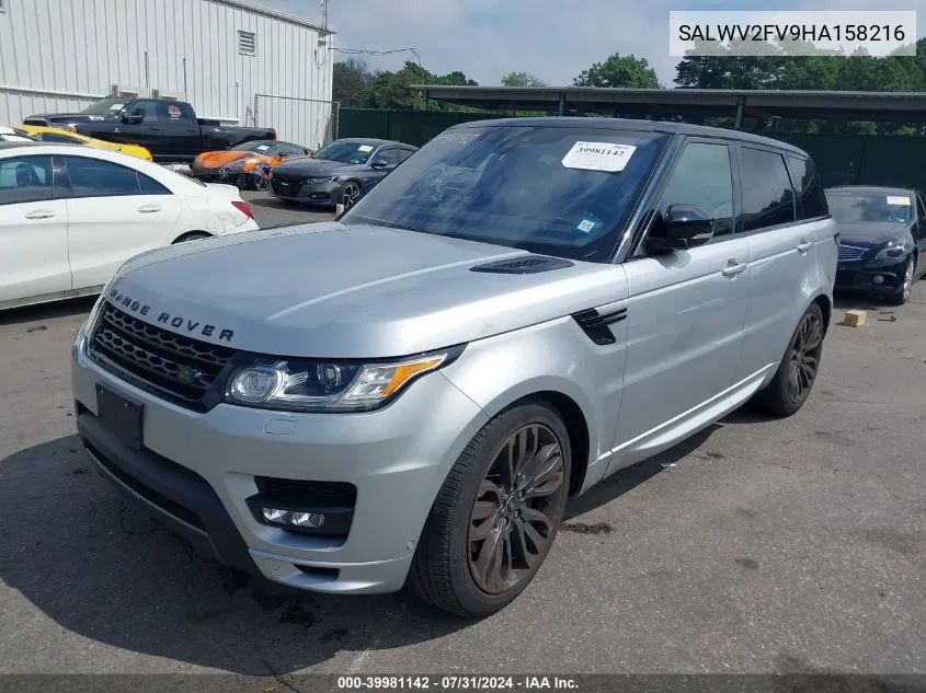 SALWV2FV9HA158216 2017 Land Rover Range Rover Sport 3.0L V6 Supercharged Hse Dynamic