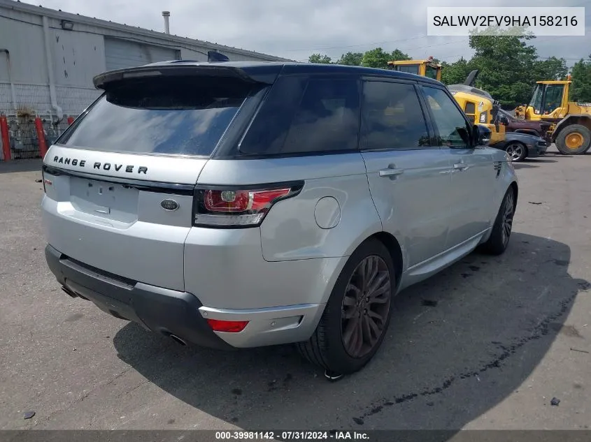 2017 Land Rover Range Rover Sport 3.0L V6 Supercharged Hse Dynamic VIN: SALWV2FV9HA158216 Lot: 39981142