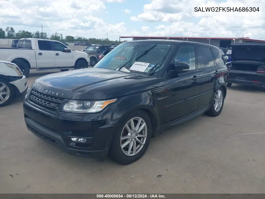 2017 Land Rover Range Rover Sport 3.0L V6 Turbocharged Diesel Se Td6 VIN: SALWG2FK5HA686304 Lot: 40008654