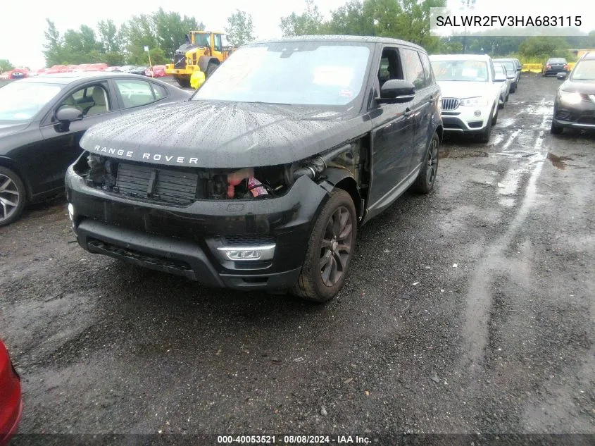 2017 Land Rover Range Rover Sport 3.0L V6 Supercharged Hse VIN: SALWR2FV3HA683115 Lot: 40053521