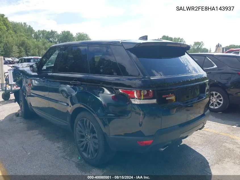 2017 Land Rover Range Rover Sport 5.0L V8 Supercharged/5.0L V8 Supercharged Dynamic VIN: SALWR2FE8HA143937 Lot: 40080001