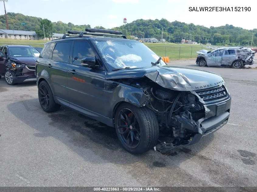 2017 Land Rover Range Rover Sport 5.0L V8 Supercharged/5.0L V8 Supercharged Dynamic VIN: SALWR2FE3HA152190 Lot: 40223863