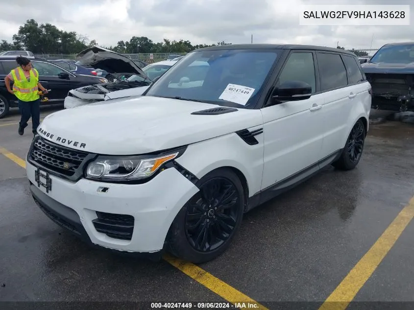 2017 Land Rover Range Rover Sport 3.0L V6 Supercharged Se VIN: SALWG2FV9HA143628 Lot: 40247449