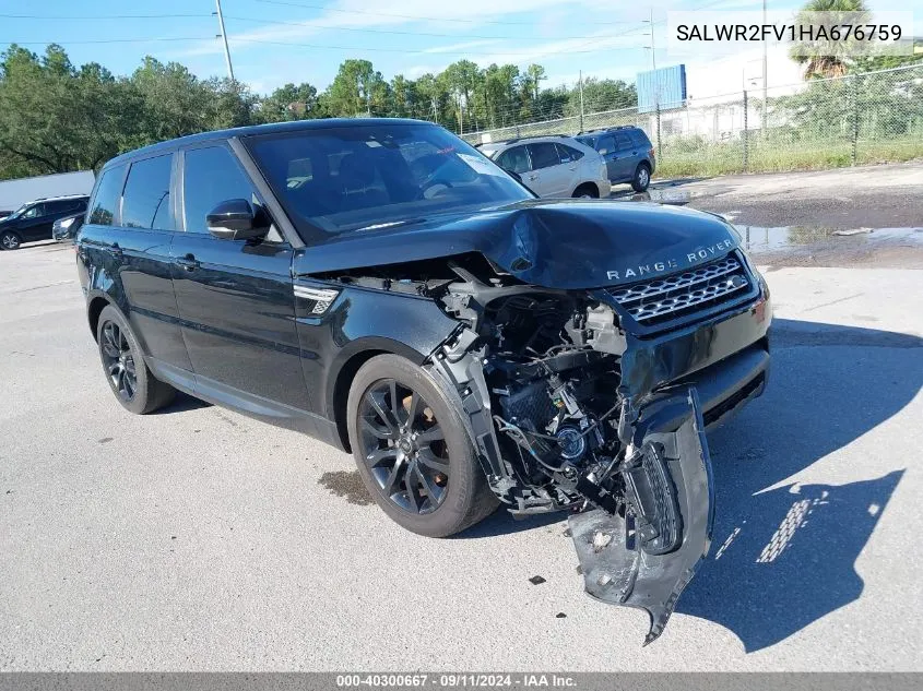 SALWR2FV1HA676759 2017 Land Rover Range Rover Sport 3.0L V6 Supercharged Hse