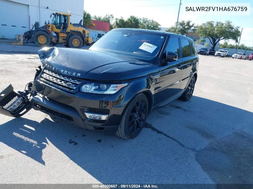 SALWR2FV1HA676759 2017 Land Rover Range Rover Sport 3.0L V6 Supercharged Hse