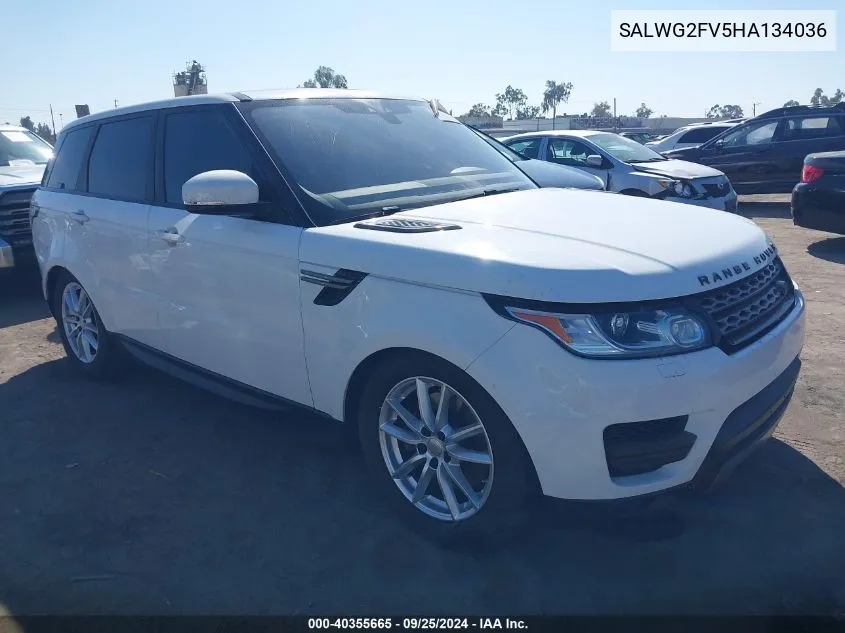 2017 Land Rover Range Rover Sport 3.0L V6 Supercharged Se VIN: SALWG2FV5HA134036 Lot: 40355665