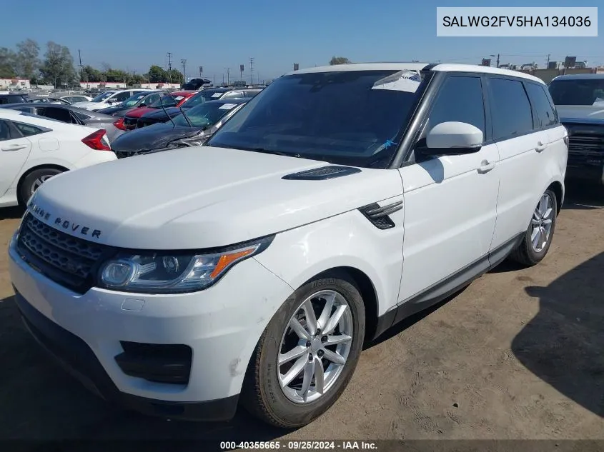 2017 Land Rover Range Rover Sport 3.0L V6 Supercharged Se VIN: SALWG2FV5HA134036 Lot: 40355665