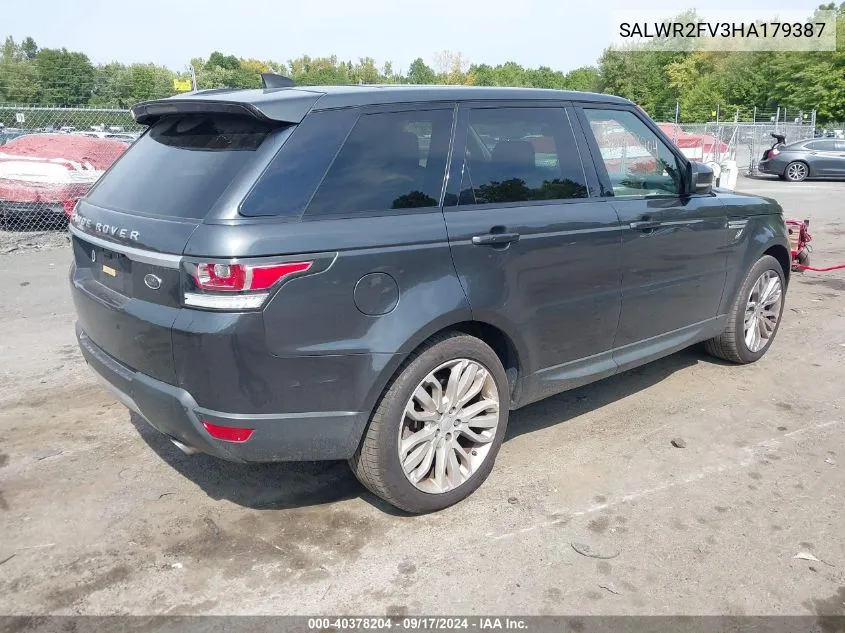 SALWR2FV3HA179387 2017 Land Rover Range Rover Sport 3.0L V6 Supercharged Hse