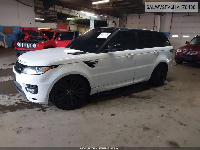 SALWV2FV6HA178438 2017 Land Rover Range Rover Sport 3.0L V6 Supercharged Hse Dynamic