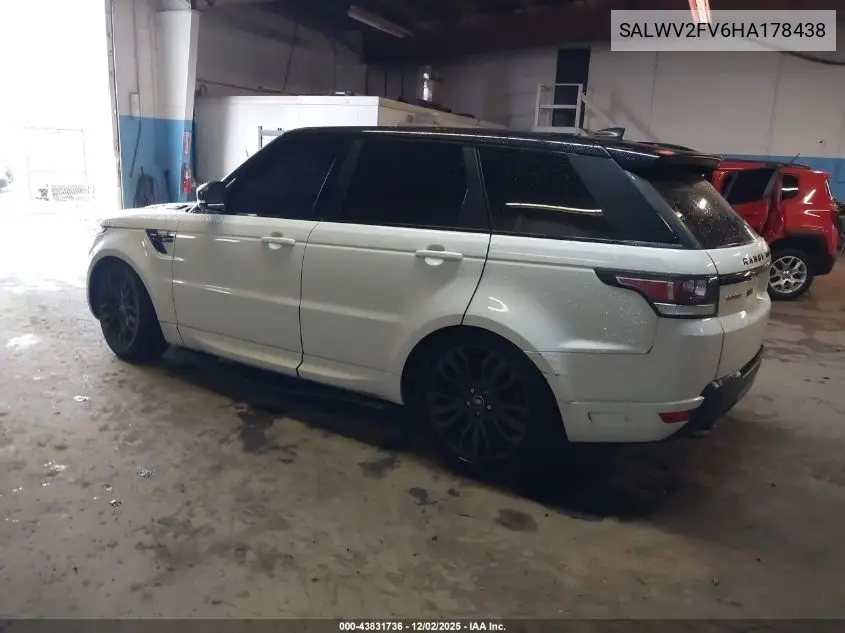 SALWV2FV6HA178438 2017 Land Rover Range Rover Sport 3.0L V6 Supercharged Hse Dynamic