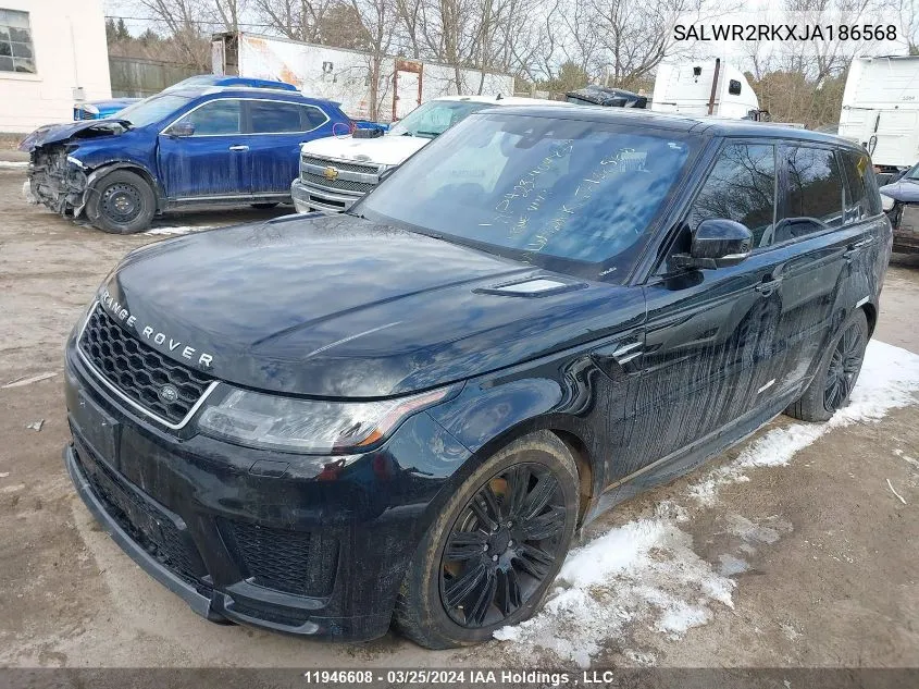 2018 Land Rover Range Rover Sport VIN: SALWR2RKXJA186568 Lot: 11946608