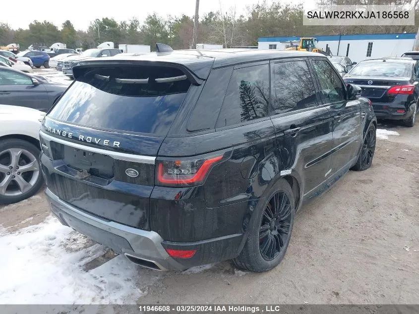 2018 Land Rover Range Rover Sport VIN: SALWR2RKXJA186568 Lot: 11946608