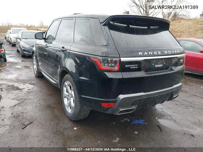 SALWR2RK2JA191389 2018 Land Rover Range Rover Sport