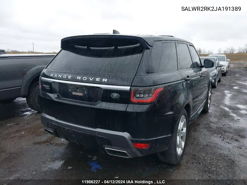 SALWR2RK2JA191389 2018 Land Rover Range Rover Sport