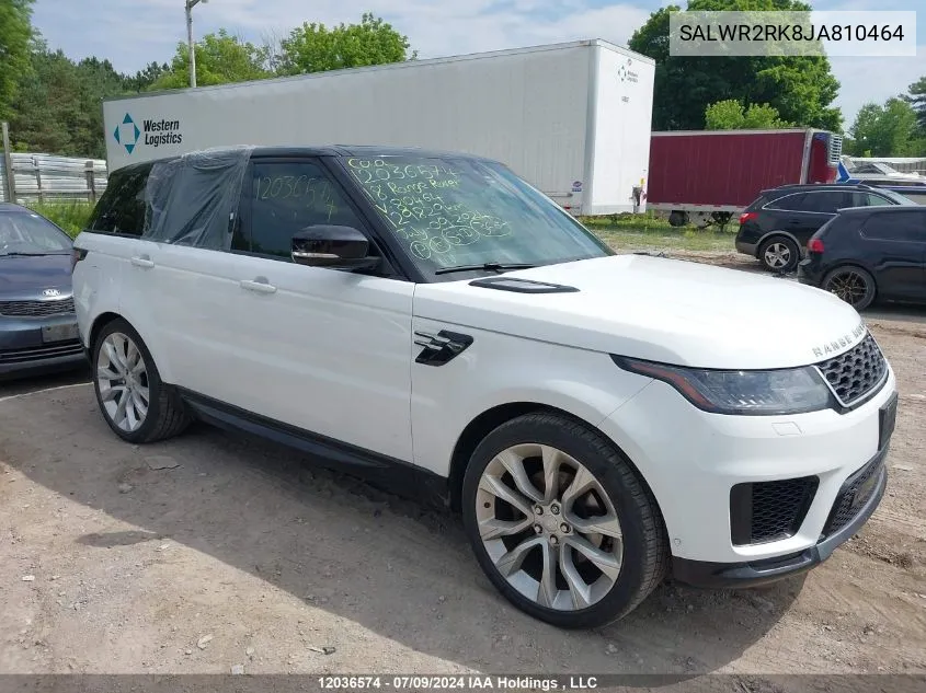 SALWR2RK8JA810464 2018 Land Rover Range Rover Sport