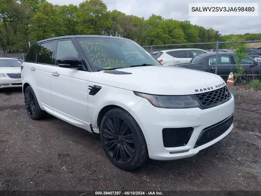 2018 Land Rover Range Rover Sport Hse Dynamic VIN: SALWV2SV3JA698480 Lot: 39407297