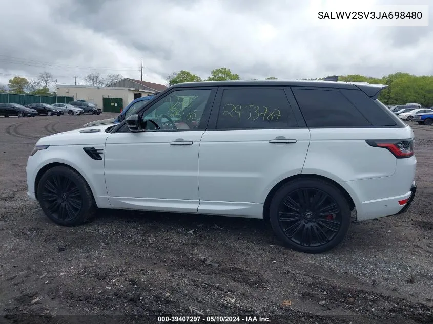 2018 Land Rover Range Rover Sport Hse Dynamic VIN: SALWV2SV3JA698480 Lot: 39407297