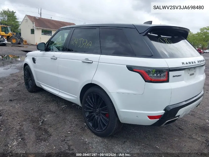 SALWV2SV3JA698480 2018 Land Rover Range Rover Sport Hse Dynamic