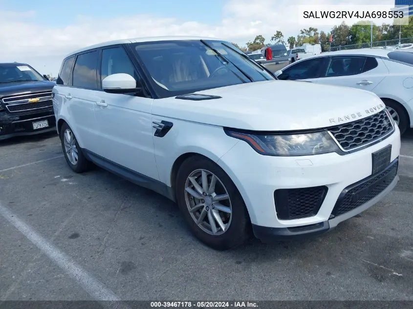 2018 Land Rover Range Rover Sport Se VIN: SALWG2RV4JA698553 Lot: 39467178