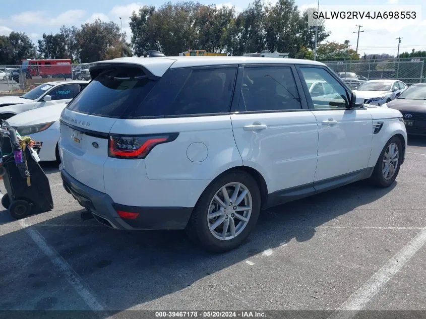 SALWG2RV4JA698553 2018 Land Rover Range Rover Sport Se